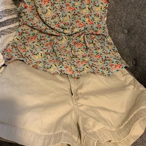 Banana Republic • VINTAGE SHORTS • tan beige • denim khaki